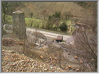 Chimney & site of East Roman Gravels Crusher house, 1985
