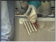 Mason dressing stone