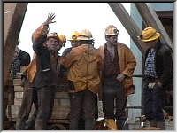 South Crofty miners about to descend