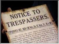 Tresspass notice
