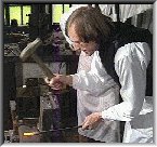 Forging hot steel bar