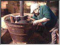 Checking snuff in mixing pot