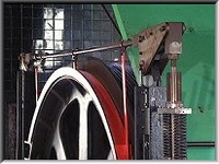 Detail of brake and winding drum.