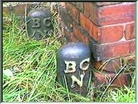 Two boundary posts