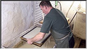 Making paper at Two Rivers Mill, Somerset