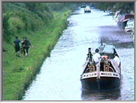 A horsedrawn boat